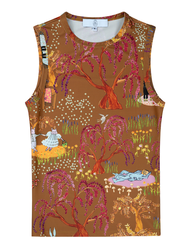 dauphinette Olive Tank in Whiskey Business Shirts u0026 Tops