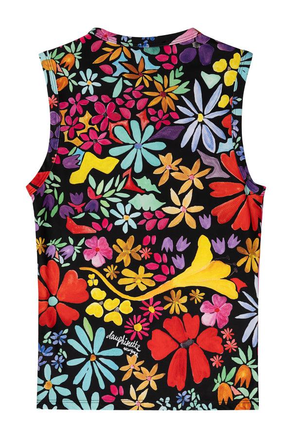 Dauphinette Olive Tank In Wonderland Flora Shirts U0026 Tops