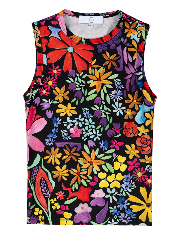 dauphinette Olive Tank in Wonderland Flora Shirts u0026 Tops