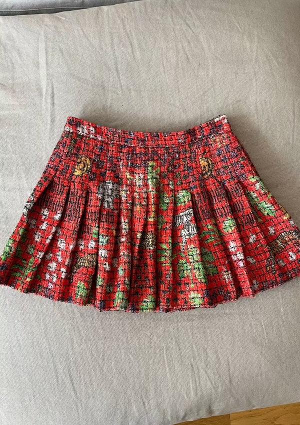Dauphinette Pleated Mini In Fever Dream Tweed Skirts