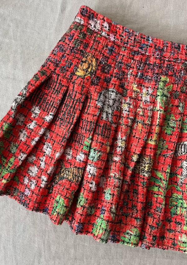 Dauphinette Pleated Mini In Fever Dream Tweed Skirts