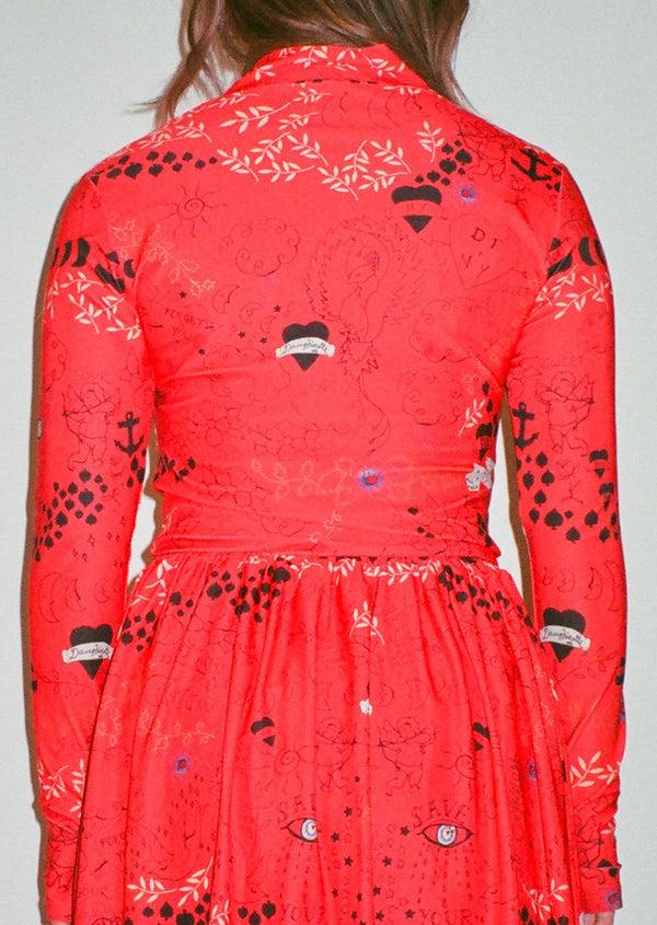 Dauphinette Sophia Turtleneck In Flame Tattoo You Shirts U0026 Tops