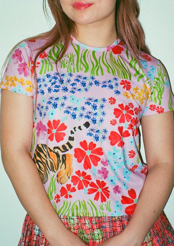 dauphinette Tiger Blooms Jane Tee Shirts u0026 Tops