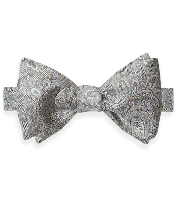 David Donahue CH05582042 | Silver Paisley Self Tie Bow Tie & Cummerbund Set Accessories