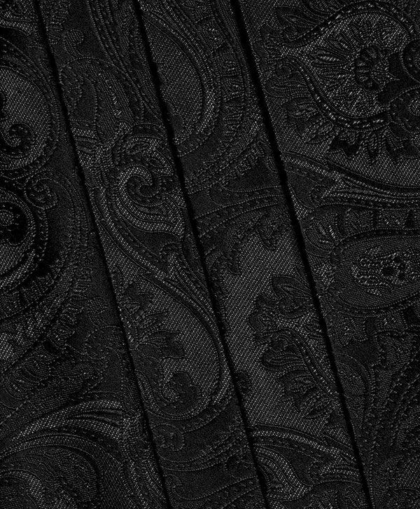 David Donahue CH07587002 | Black Paisley Self-Tie Bow Tie & Cummerbund Set Accessories