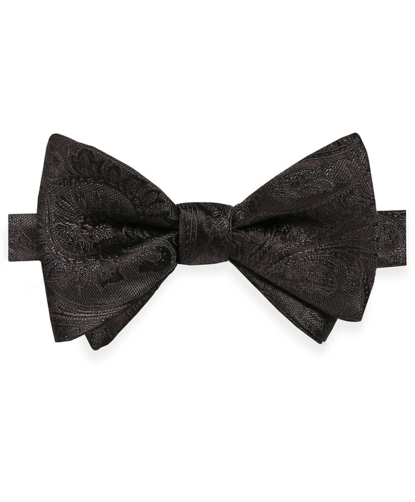 David Donahue CH07587002 | Black Paisley Self-Tie Bow Tie & Cummerbund Set Accessories