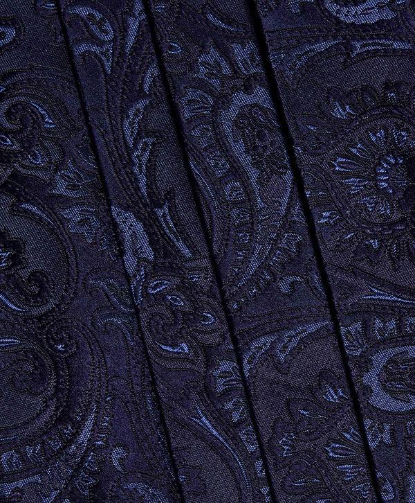 David Donahue CH07587412 | Navy Paisley Self-Tie Bow Tie & Cummerbund Set Accessories