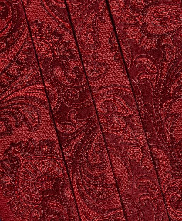 David Donahue CH07587600 | Red Paisley Self-Tie Bow Tie & Cummerbund Set Accessories