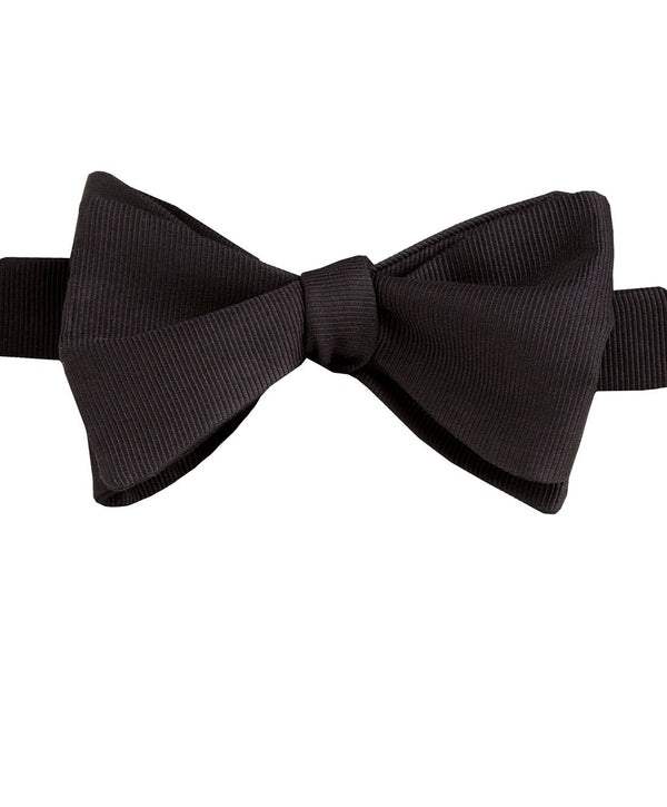 David Donahue CH110001 | Black Faille Self-tie Bow Tie & Cummerbund Set Accessories