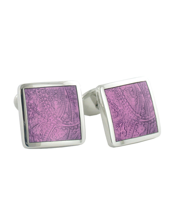 david donahue CL030202 | Sterling Silver Paisley Light Purple Cufflinks Accessories