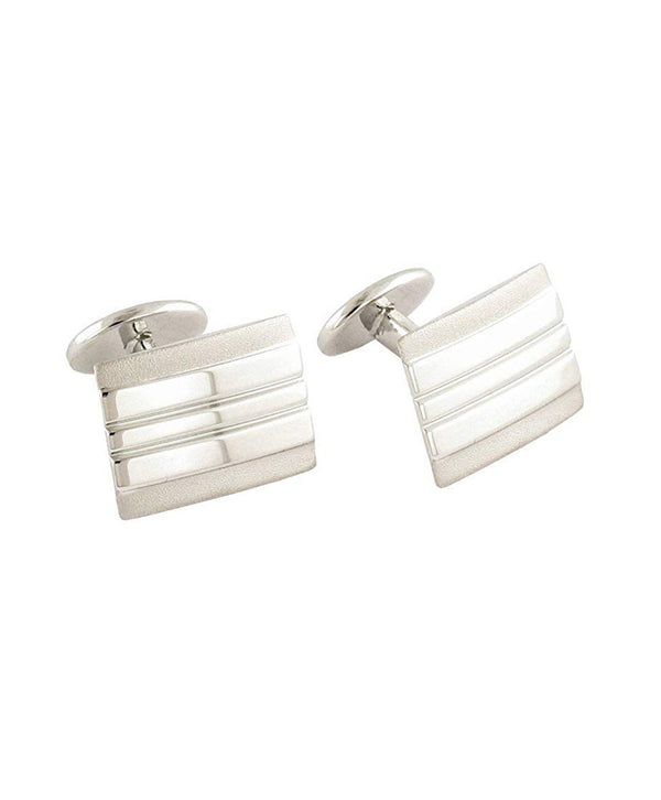 david donahue CL063102 | Sterling Silver Lined Rectangle Cufflinks Accessories