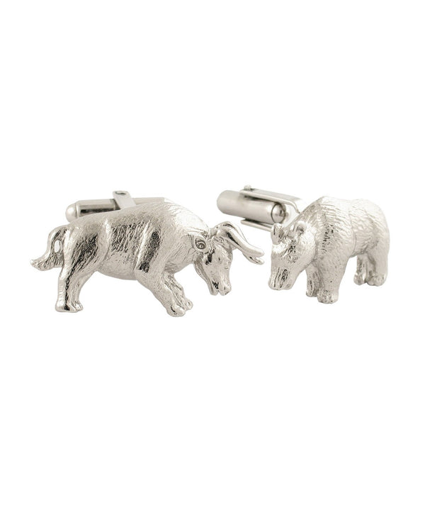 david donahue CL128402 | Sterling Silver Bull & Bear Cufflinks Accessories
