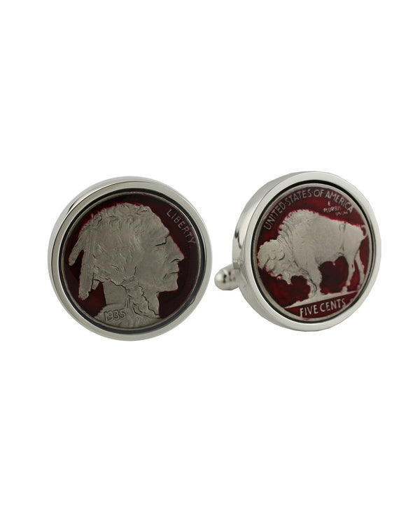 david donahue CL508002 | Sterling Silver Red Nickel Cufflinks Accessories