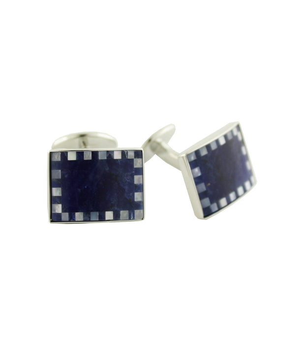 david donahue CL518802 | Sodalite and Mother of Pearl Sterling Silver Cufflinks Accessories