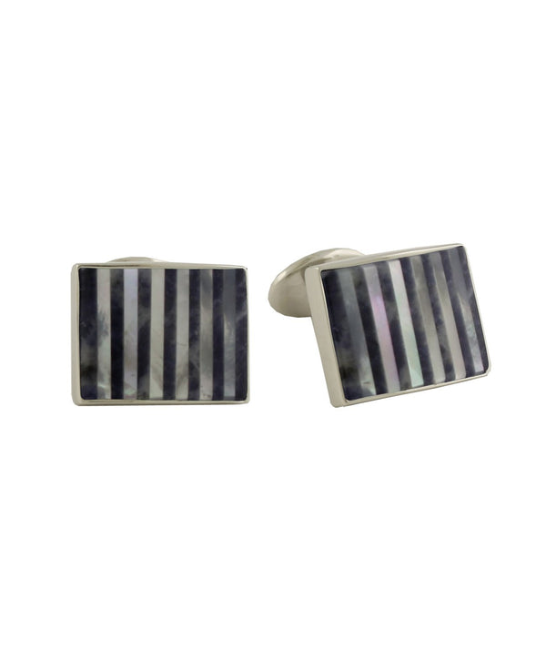 david donahue CL548902 | Sodalite and Mother of Pearl Striped Cufflinks Accessories