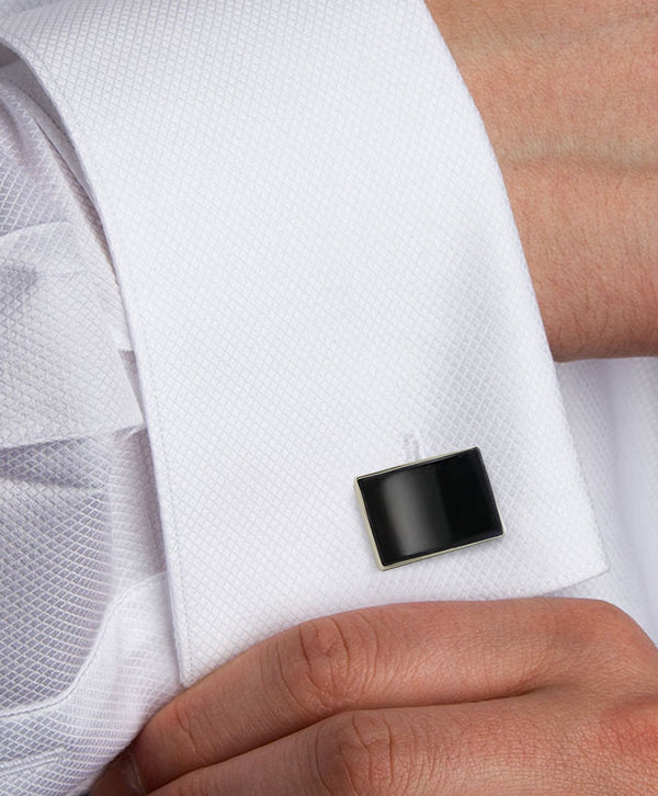 David Donahue CL550502 | Sterling Silver & Onyx Cufflinks Accessories