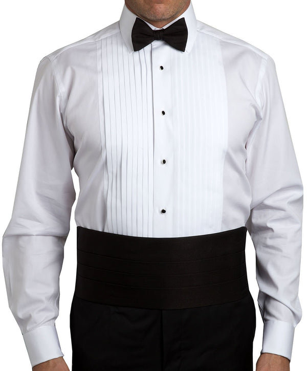 David Donahue CP110001 | Black Faille Pre-tied Bow Tie & Cummerbund Set Accessories