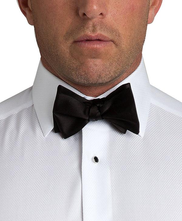 David Donahue HT100001 | Black Satin Self-tie Bow Tie Accessories