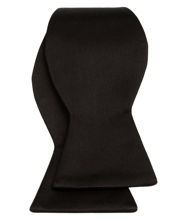 David Donahue HT100001 | Black Satin Self-tie Bow Tie Accessories