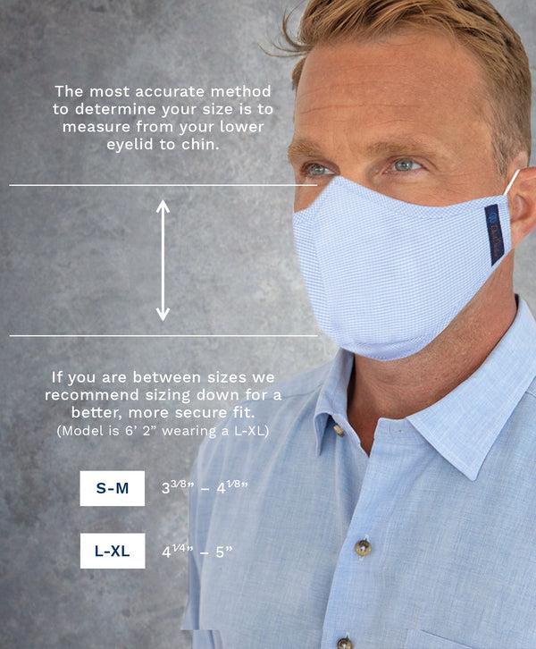 David Donahue MASK01100999 | The Comfort Mask: Blue White & Houndstooth 3-Pack Accessories