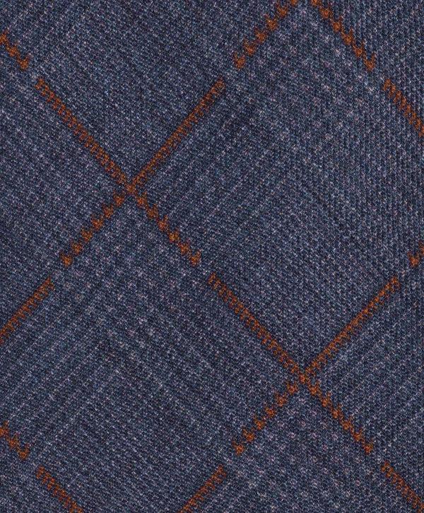 David Donahue NTR09084423 | Blue Wool Plaid Print Tie Accessories