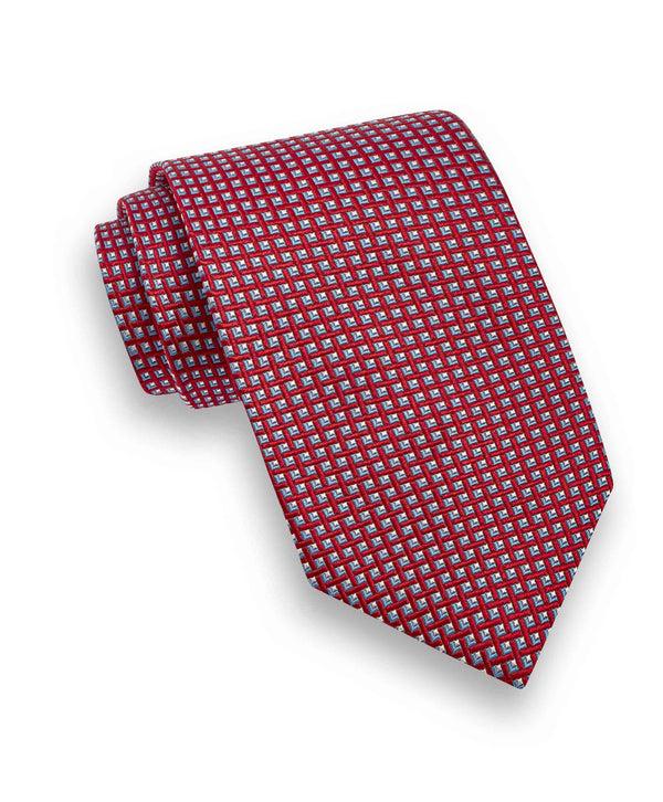 david donahue NTR09099600 | Red Micro Jacquard Tie Accessories