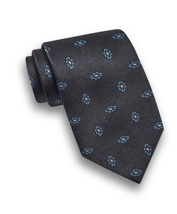 david donahue NTR09292010 | Charcoal Neat Jacquard Tie Accessories