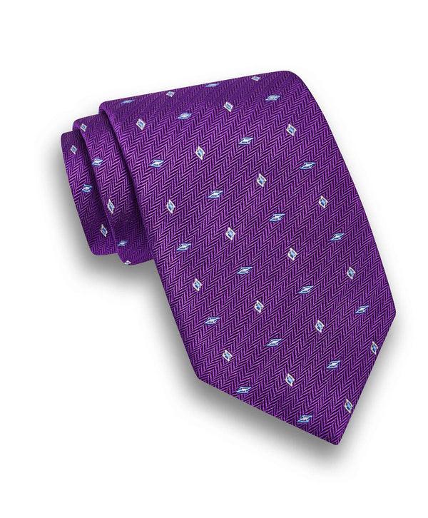 david donahue NTR09294500 | Purple Neat Jacquard Tie Accessories