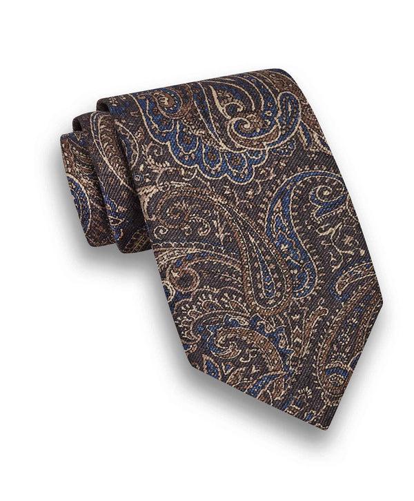 david donahue NTR09599010 | Charcoal Paisley Print Tie Accessories