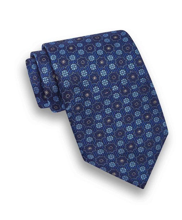 david donahue NTR09699412 | Navy Geometric Jacquard Tie Accessories