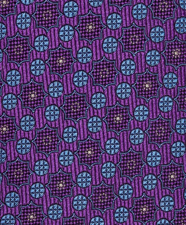David Donahue NTR09699500 | Purple Geometric Jacquard Tie Accessories