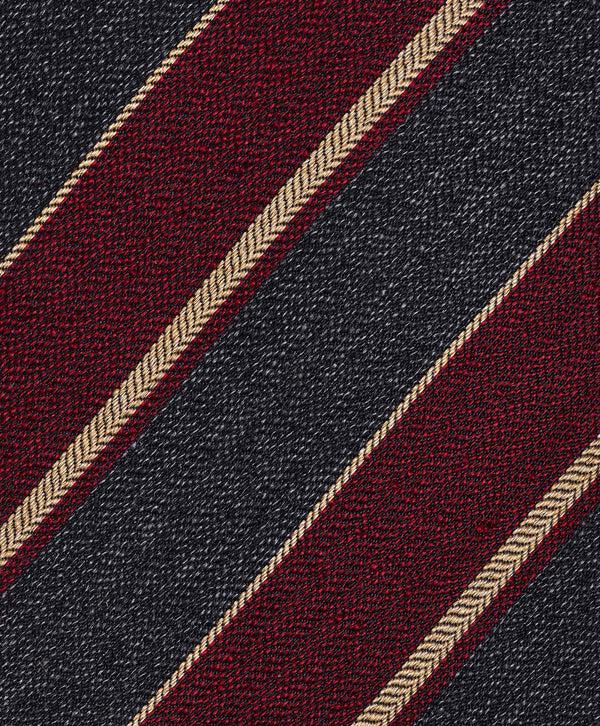 David Donahue NTR09995615 | Merlot & Charcoal Melange Stripe Tie Accessories