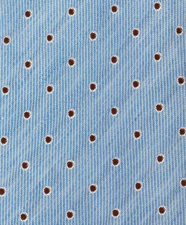 David Donahue NTR10399454 | Sky Linen Dot Jacquard Tie Accessories