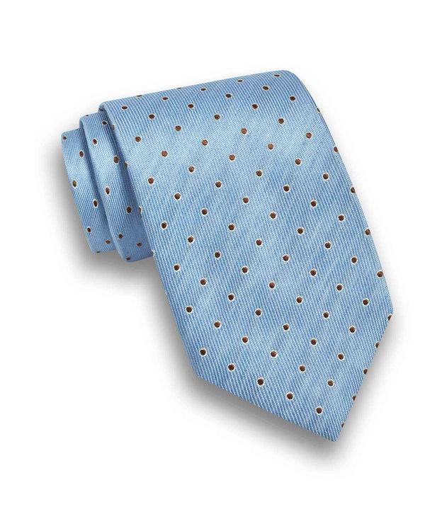david donahue NTR10399454 | Sky Linen Dot Jacquard Tie Accessories