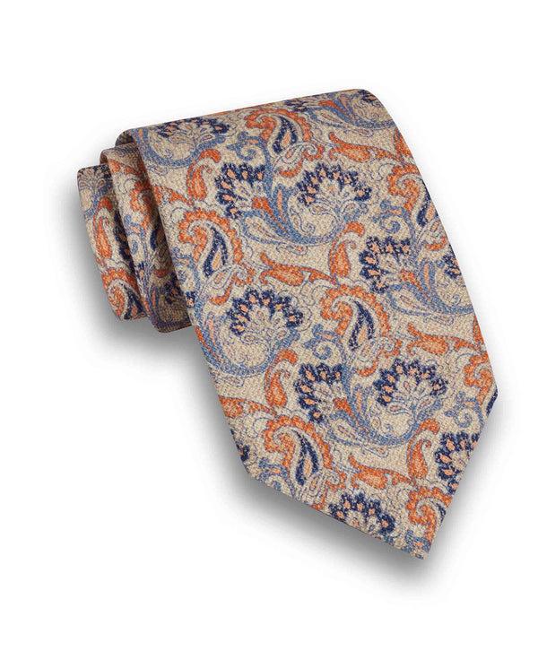 david donahue NTR10597806 | Carrot Paisley Print Tie Accessories
