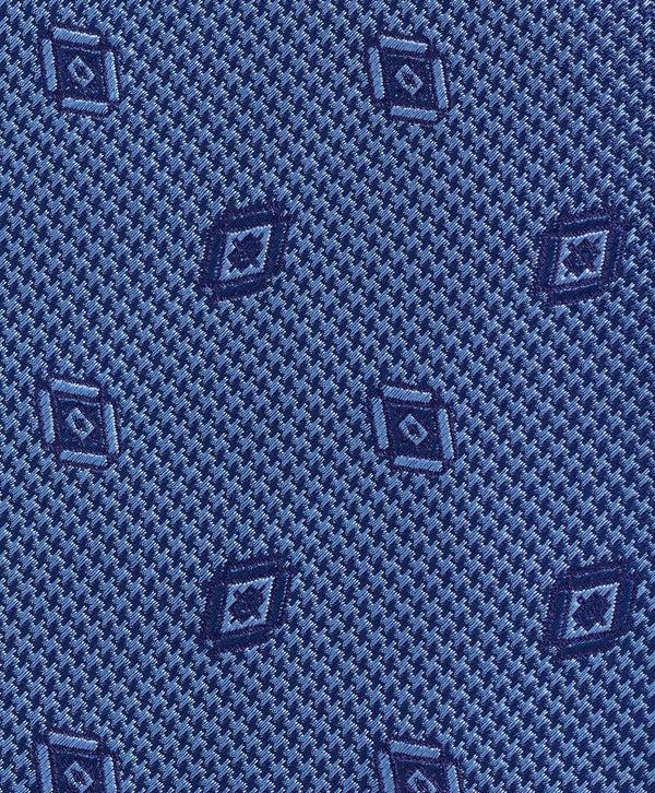 David Donahue NTR10695423 | Blue Geometric Jacquard Tie Accessories
