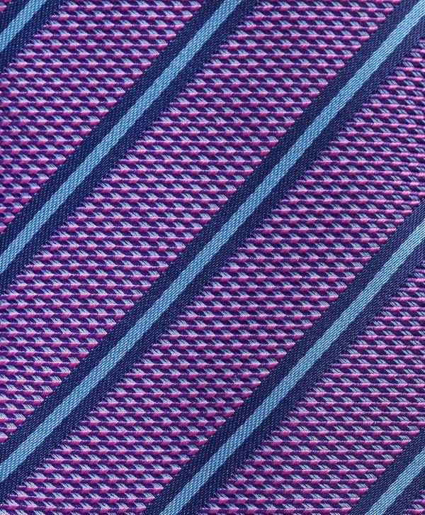 David Donahue NTR10995534 | Lilac Stripe Jacquard Tie Accessories