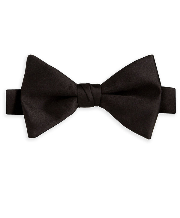 david donahue PT100001 | Black Satin Pre-tied Bow Tie Accessories