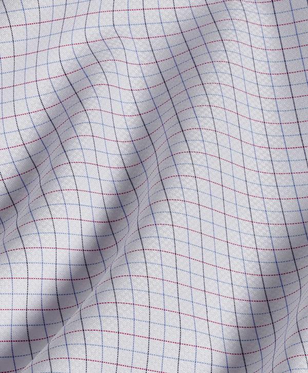 David Donahue RBSP10804144 | White & Berry Tattersall Check Dress Shirt Shirt