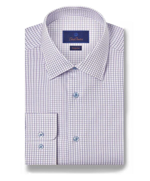 david donahue RBSP10837553 | Lilac & Sky Dobby Check Dress Shirt Shirt david donahue RBSP10837553 | Lilac & Sky Dobby Check Dress Shirt Shirt