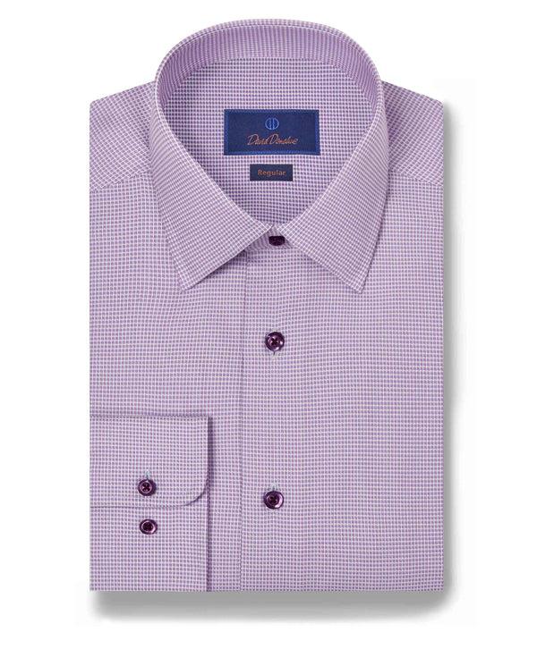 david donahue RBSP11004652 | Berry Micro Dobby Dress Shirt Shirt