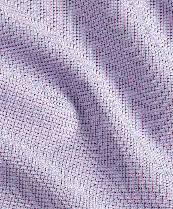 David Donahue RBSP11037651 | Berry & Blue Micro Dobby Dress Shirt Shirt