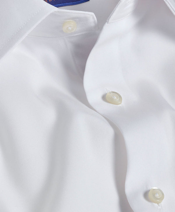 David Donahue RFCSP6110110 | White Broadcloth French Cuff Dress Shirt Shirt