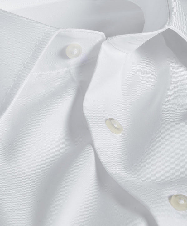David Donahue SBCSW4130110 | White Super Fine Twill Dress Shirt Shirt
