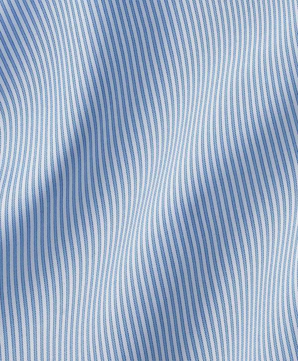 David Donahue SBSP09950135 | Blue & White Fine Stripe Dress Shirt Shirt