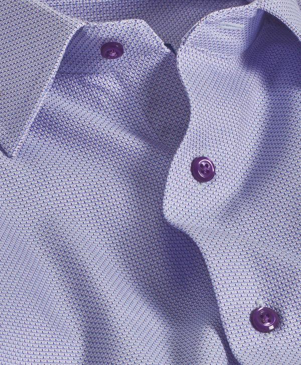 David Donahue SBSP10009550 | Lilac & Blue Micro Dobby Dress Shirt Shirt