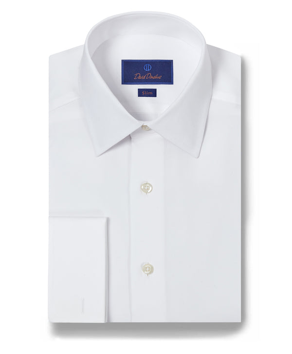 david donahue SFCSP6110110 | White Broadcloth French Cuff Dress Shirt Shirt