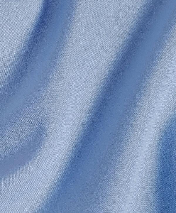 David Donahue SFCSP6110423 | Blue Broadcloth French Cuff Dress Shirt Shirt