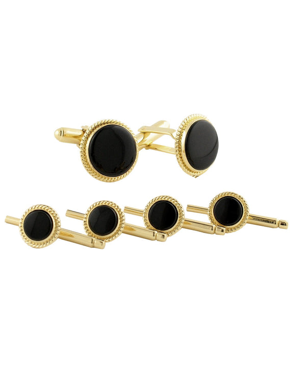 david donahue SS806313 | Onyx & Gold plated Sterling Stud Set Accessories