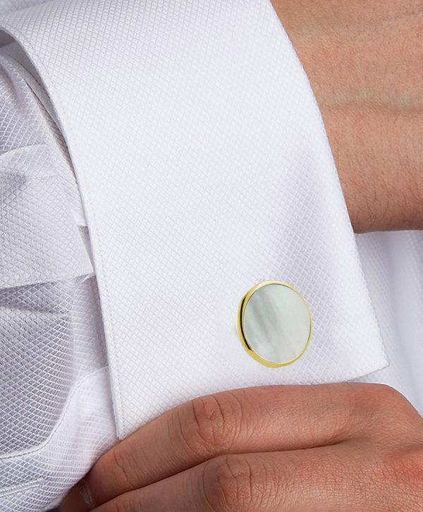 David Donahue SS855309 | Mother Of Pearl & Brass Stud Set Accessories